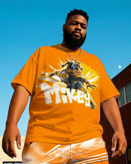 MIKEY Men's Plus Size T-Shirt & Shorts Suit