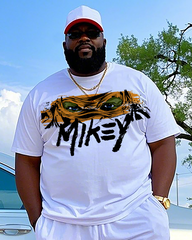 MIKEY Men's Plus Size T-Shirt & Shorts Suit
