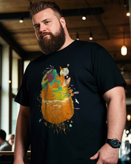 MUSICAL BEARD FOREST Men's Plus Size Short Sleeve T-Shirt