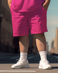 Men's Maimi Plus Size T-Shirt Set, Men's Casual Suit