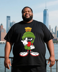 Martian Men's Plus Size T-Shirt & Shorts Suit