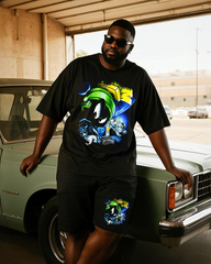 Marvin the Martian Harley Men's Plus Size T-Shirt & Shorts Suit