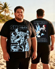 My Hero Academia Todoroki Mineral Wash Men's Big & Tall Cotton T-shirt