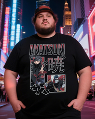 Naruto Shippuden Atatsuki Itachi & Kisame Men's Big & Tall Cotton T-shirt