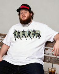 Naruto Shippuden Kakashi Jumbo 90s Style Men's Big & Tall Cotton T-shirt