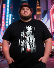 Naruto Shippuden Kakashi Story Men's Big & Tall Cotton T-shirt