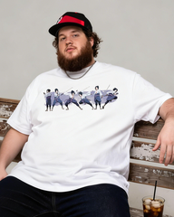 Naruto Shippuden Sasuke Jumbo Print 90s Style Men's Big & Tall Cotton T-shirt