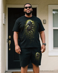 OAK DRAGON Men's Plus Size T-Shirt & Shorts Set