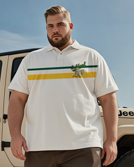 Oakland Athletics Casual Short Sleeve Men's Plus Size Polo Shirt