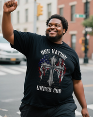One Nation under God Men's Plus Size Short Sleeve T-Shirt