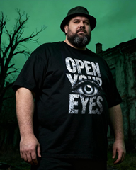 Open you eyes Men's Cotton Big & Tall T-shirt