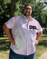 Men's Tie-dyed Plus Size Short Sleeve Shirt