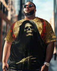 T-shirt à manches courtes pour homme style rétro Diablo grande taille