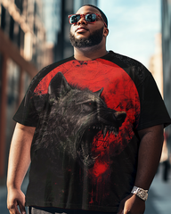 Men's Retro Diablo Style Plus Size Short Sleeve T-Shirt