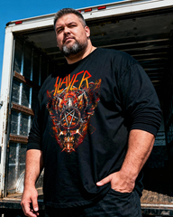 SLAYER Men's Big & Tall Long Sleeve Cotton T-Shirt