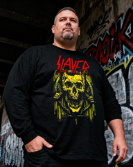 SLAYER Men's Big & Tall Long Sleeve Cotton T-Shirt