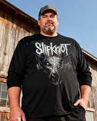 SLIPKNOT Men's Big & Tall Long Sleeve Cotton T-Shirt