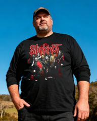 SLIPKNOT Men's Big & Tall Long Sleeve Cotton T-Shirt