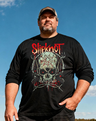 SLIPKNOT Men's Big & Tall Long Sleeve Cotton T-Shirt