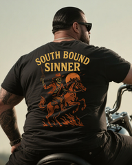 SOUTH BOUND SINNER WESTERN VERSION Men's Big & Tall 100% Cotton T-Shirt