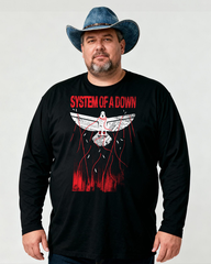 SYSTEM OF A DOWN Men's Big & Tall Long Sleeve Cotton T-Shirt