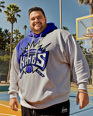 Sweat à capuche grande taille pour homme Sacramento Kings