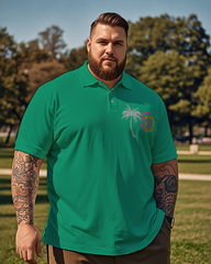 San Diego Padres Casual Short Sleeve Men's Plus Size Polo Shirt