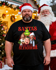 Santa s sleighers Men's Cotton Big & Tall T-shirt