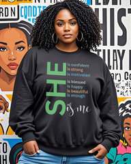 Sweat-shirts grande taille pour femmes avec inscription She Is Me