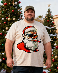 Smoking Bad Santa Men's Big & Tall Short Sleeve T-Shirt