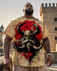 T-shirt à manches courtes Viking pour homme, grande taille