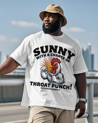 Sunny with a Chance of Throat Punch Men's Big & Tall Short Sleeve T-Shirt