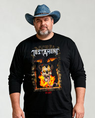 TESTAMENT Men's Big & Tall Long Sleeve Cotton T-Shirt