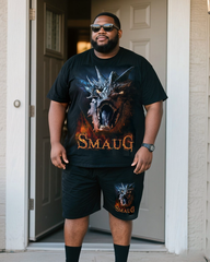 THE HOBBIT Men's Plus Size T-Shirt & Shorts Set