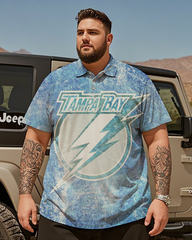 Tampa Bay Rays Casual Short Sleeve Men's Plus Size Polo Shirt