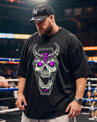 Undertaker 30 Years "Demon Skull" Men's Plus Size Cotton T-Shirt