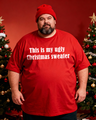 This Is My Ugly Christmas Sweater Men's Cotton Big & Tall T-shirt