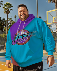 Sweat à capuche grande taille pour homme Utah Jazz
