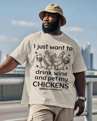 Wine and Chickens Men's Big & Tall Short Sleeve T-Shirt