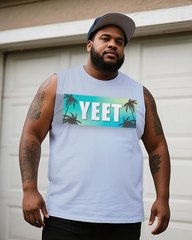 YEET Men's 100% Cotton Big & Tall Sleeveless T-Shirt