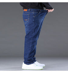 Plus Size Men's Casual Simple Stretch Denim Jeans