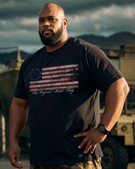 American flag Men's Plus Size Short Sleeve T-Shirt