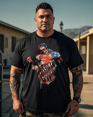 American flag Men's Plus Size Short Sleeve T-Shirt