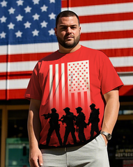 American Flag Men's Plus Size Short Sleeve T-Shirt