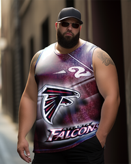 T-shirt sans manches imprimé grande taille pour homme