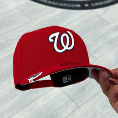 NEW ERA WASHINGTON NATIONALS BASIC RED SNAPBACK EMBROIDERED CASUAL BASEBALL CAP
