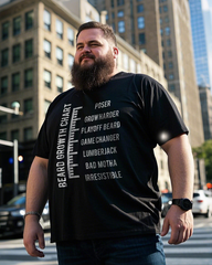 Beard Growth Chart Men's 100% Cotton Big & Tall T-Shirt