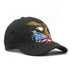 American Flag Eagle Embroidered Baseball Cap