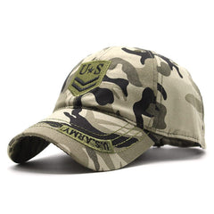 Baseballkappe mit Camouflage-Muster und US-Stickerei