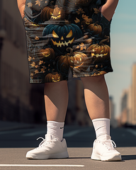 Men's Spooky Pumpkin Lamp Plus Size T-Shirt & Short